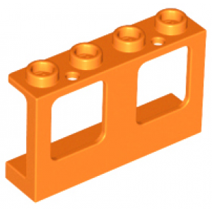 Raam 1x4x2 met 1 Gat aan Onder- en Bovenkant voor glas Orange